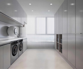 Modern Balcony Laundry Room-ID:132828008