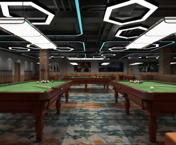 Industrial Style Billiard Room-ID:851750466