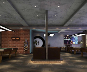 Industrial Style Billiard Room-ID:102670217