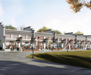 New Chinese Style Commercial Street-ID:667423012