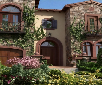 European Style Courtyard/landscape-ID:180174112