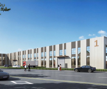 Modern Industrial Building-ID:390244964