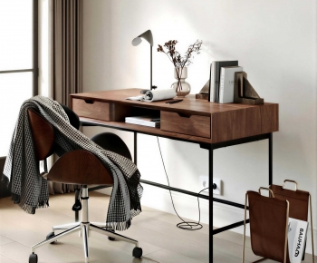 Modern Computer Desk And Chair-ID:678025962