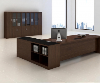 Modern Office Desk And Chair-ID:287595037