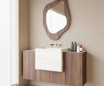 Wabi-sabi Style Bathroom Cabinet-ID:935148001