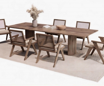 Wabi-sabi Style Dining Table And Chairs-ID:858865983