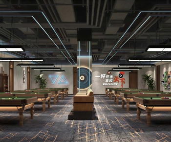 Industrial Style Billiard Room-ID:397492892