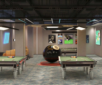 Industrial Style Billiard Room-ID:107059538