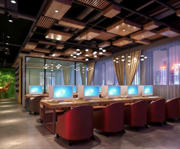 Industrial Style Internet Cafe-ID:849031933