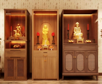New Chinese Style Buddhist Niche-ID:748378041