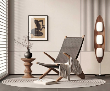Wabi-sabi Style Lounge Chair-ID:368602049