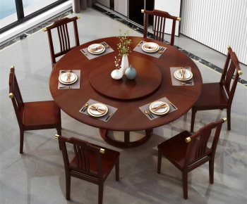 New Chinese Style Dining Table And Chairs-ID:843549018