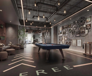 Industrial Style Billiard Room-ID:185745004