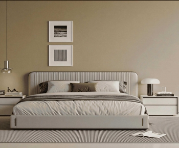 Modern Double Bed-ID:258138908