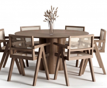 Wabi-sabi Style Dining Table And Chairs-ID:850290064