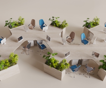 Modern Office Desk And Chair-ID:629945999