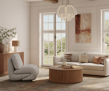 Wabi-sabi Style A Living Room-ID:302809009