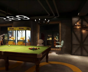 Industrial Style Billiard Room-ID:741498958