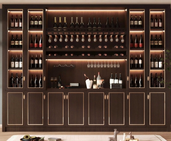 New Chinese Style Wine Cabinet-ID:832165964