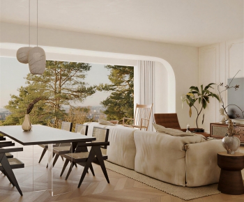 Wabi-sabi Style A Living Room-ID:749542002