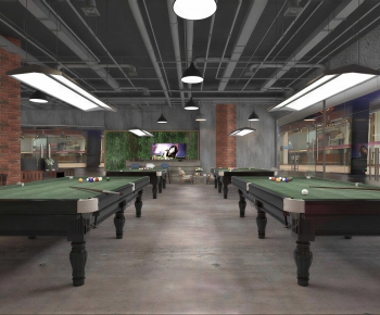 Industrial Style Billiard Room-ID:150520855
