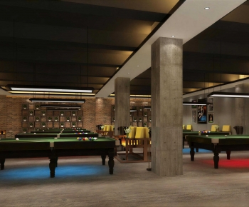 Industrial Style Billiard Room-ID:978384026