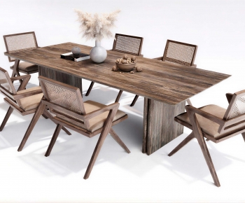Wabi-sabi Style Dining Table And Chairs-ID:288686043