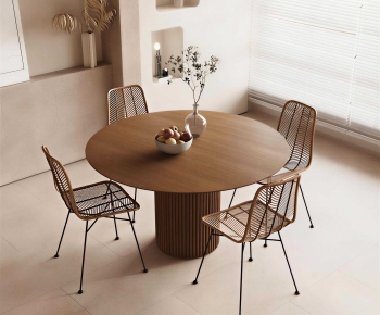 Wabi-sabi Style Dining Table And Chairs-ID:803363083