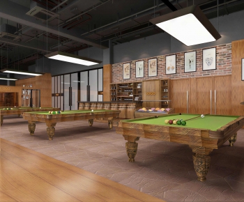 Industrial Style Billiard Room-ID:592176916