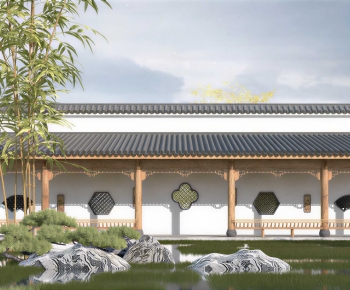 New Chinese Style Courtyard/landscape-ID:958226922