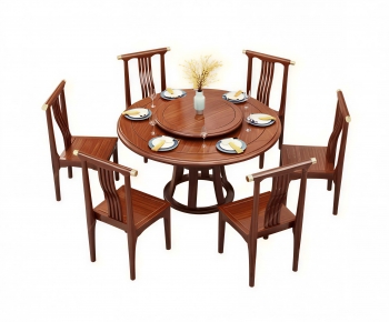 New Chinese Style Dining Table And Chairs-ID:517961981