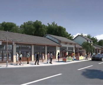 New Chinese Style Commercial Street-ID:973828088