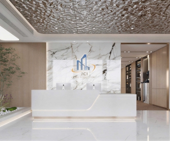 Modern Office Reception Desk-ID:355293995