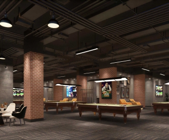 Industrial Style Billiard Room-ID:982407094