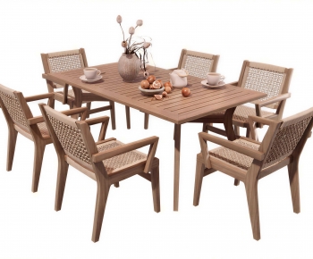 Wabi-sabi Style Dining Table And Chairs-ID:594134091
