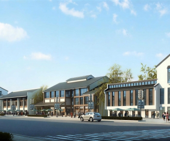 New Chinese Style Commercial Street-ID:594558009