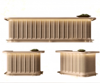Wabi-sabi Style Reception Desk-ID:754148965