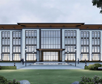 New Chinese Style Building Appearance-ID:886720904