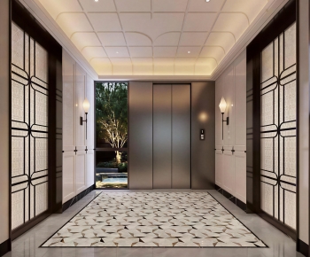 New Chinese Style Elevator Hall-ID:143955955