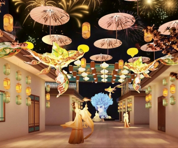 New Chinese Style Commercial Street-ID:156415943