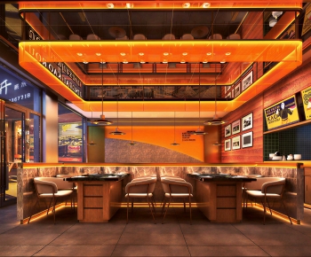 Industrial Style Barbecue Restaurant-ID:293860473