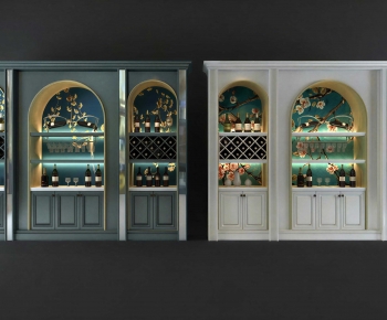French Style Wine Cabinet-ID:213820934