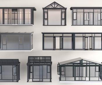 Modern Glass Sunshine Room-ID:342502128