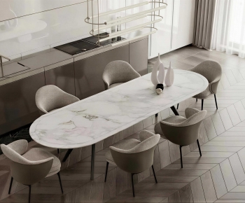 Modern Dining Table And Chairs-ID:504514935