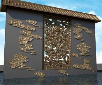 Chinese Style Landscape Wall-ID:313709029