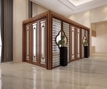 New Chinese Style Glass Screen Partition-ID:482821949