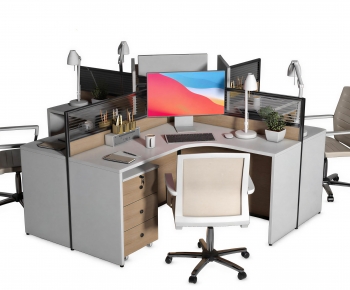 Modern Office Desk And Chair-ID:410917043