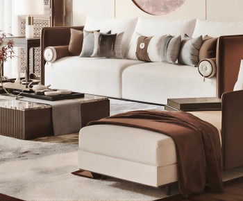 New Chinese Style Sofa Combination-ID:615823984