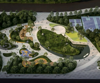 Modern Park Landscape-ID:721672063