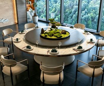 New Chinese Style Dining Table And Chairs-ID:355467086